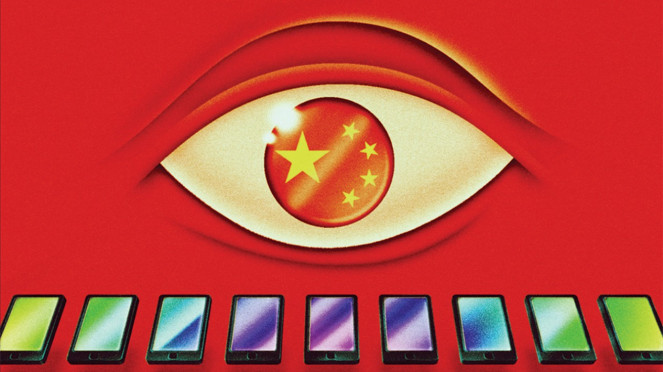 Ilustrasi sensor internet di China.