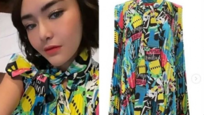 Balenciaga Paris Print dikenakan Amanda Manopo