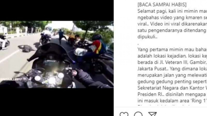 Viral moge ditendang paspampres saat masuk ring 1