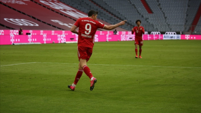 Penyerang Bayern Munich, Robert Lewandowski.