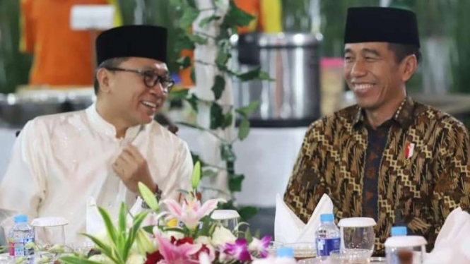 Presiden Jokowi dan Ketum PAN Zulkifli Hasan