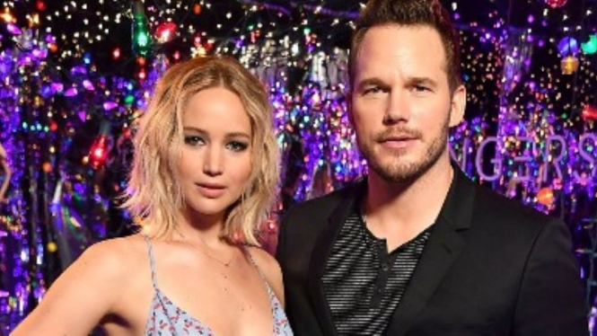 Jennifer Lawrence dengan Chris Pratt