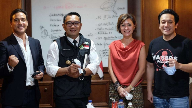 Diaz Hendropriyono bertemu Gubernur Jawa Barat Ridwan Kamil.