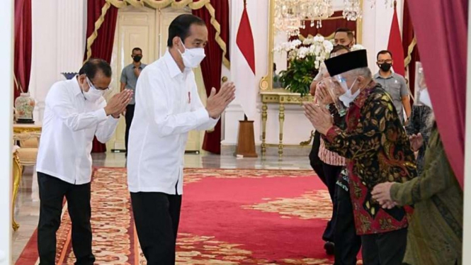 Presiden Joko Widodo Menerima Amien Rais Dkk di Istana Merdeka Jakarta