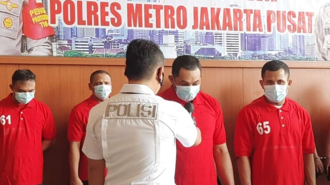 Polres Metro Jakarta Pusat ciduk pengacara dan preman mafia tanah.