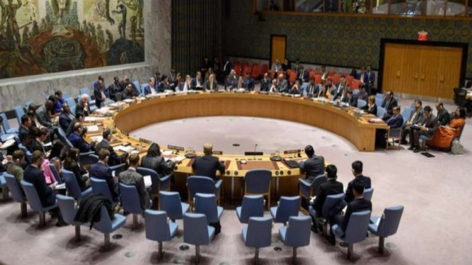 Ilustrasi Rapat Dewan Keamanan (DK) PBB