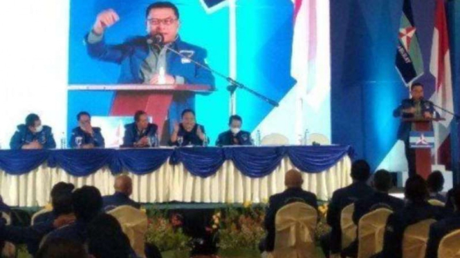 Kepala Staf Presiden, Moeldoko, dalam forum KLB Partai Demokrat di Deli Serdang, Maret 2021