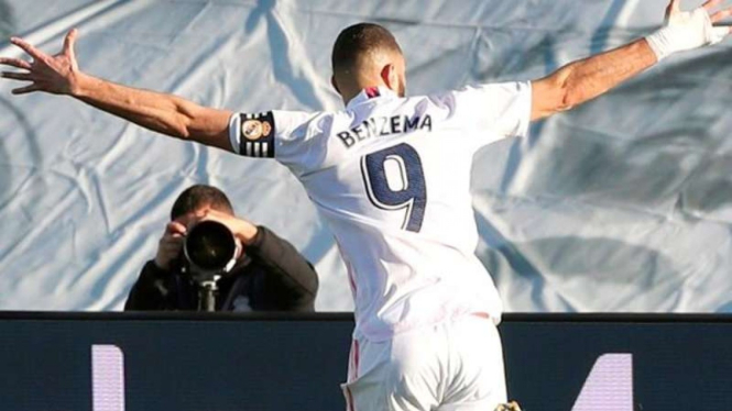 Striker Real Madrid, Karim Benzema.