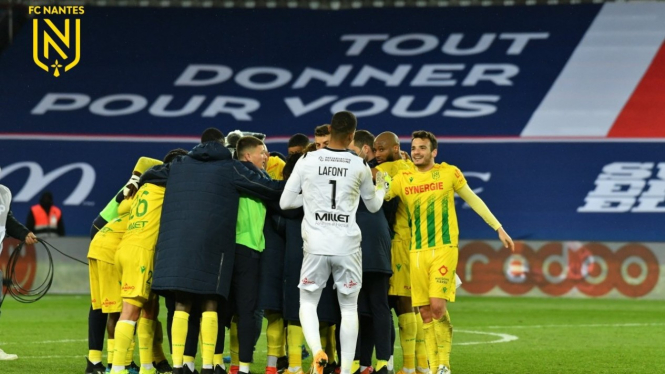 Nantes rayakan kemenangan atas PSG