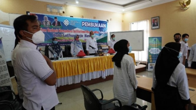 BLK Kendari berikan pelatihan kepada siswa (foto/antara)