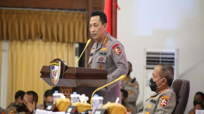 Kapolri Jenderal Listyo Sigit Prabowo membuka rakenis Baharkam Polri