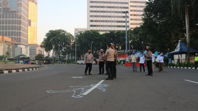 Olah TKP lokasi tabrakan. (Foto ilustrasi).