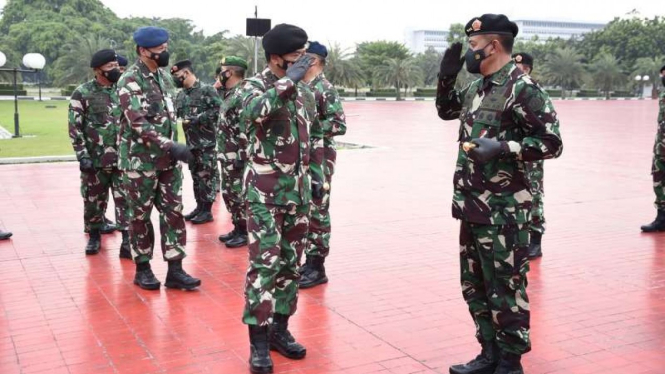 VIVA Militer: Panglima TNI menerima Laporan Kenaikan Pangkat 57 Pati TNI