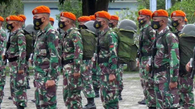 VIVA Militer: Prajurit Yonko 462 Paskah TNI AU ketika melaksanakan Apel Pasukan