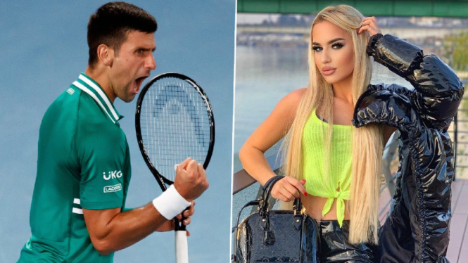 Novak Djokovic (kiri) dan Natalija Scekic (kanan)