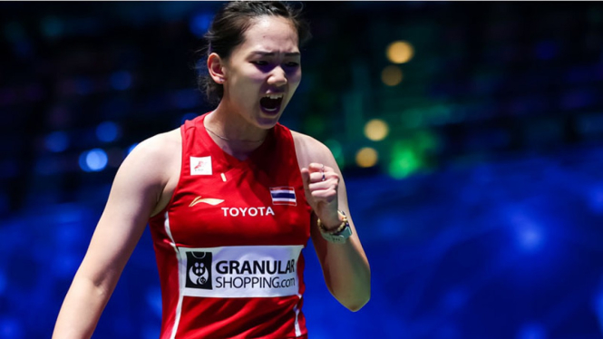 Tunggal putri Thailand, Pornpawee Chochuwong di All England Open 2021.