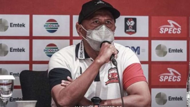 Pelatih Madura United, Rahmad Darmawan.