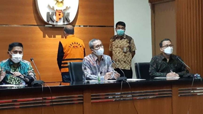 KPK gelar konferensi pers terkait penahanan mantan Dirut Pelindo II RJ Lino.