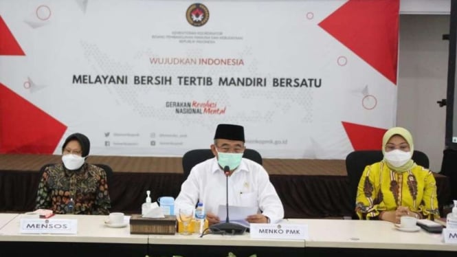 Menko PMK Muhadjir Effendy, Mensos Risma dan Menaker Ida Larang Mudik 2021.