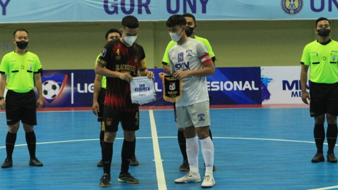 Final Liga Futsal Pro 2020 antara Black Steel Manokwari melawan SKN FC Kebumen