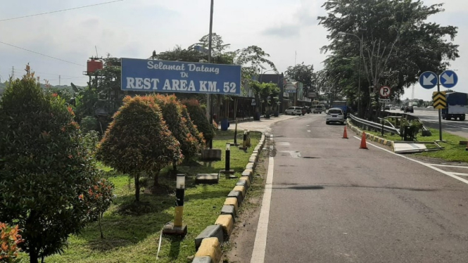 Rest Area Km 52B ditutup sementara.