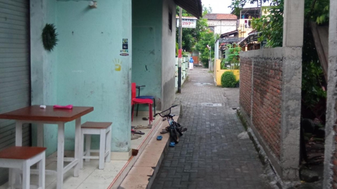 Area rumah yang digeledah densus 88 di Bantul, Yogyakarta