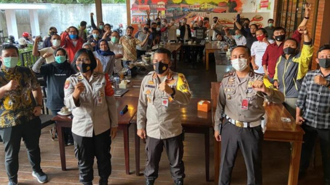 Foto : Kapolresta Malang Kota Bersama Rekan Rekan Media Di Kota Malang