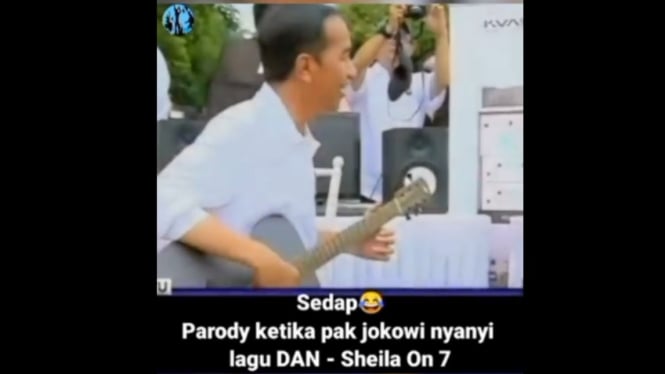 Viral video parodi Presiden Jokowi nyanyikan lagu 'Dan' Sheila On 7