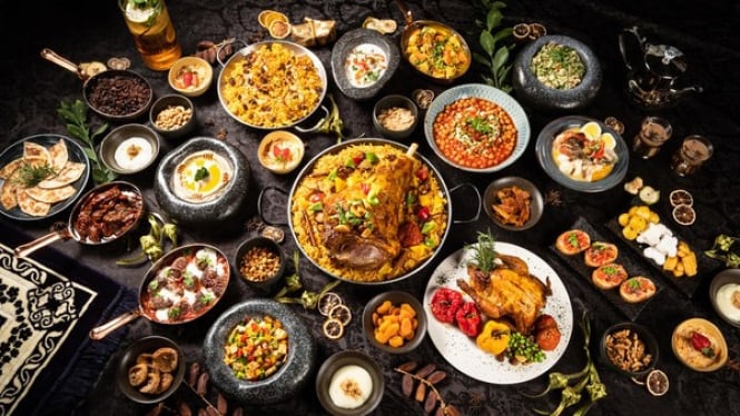 Makanan khas Timur Tengah.