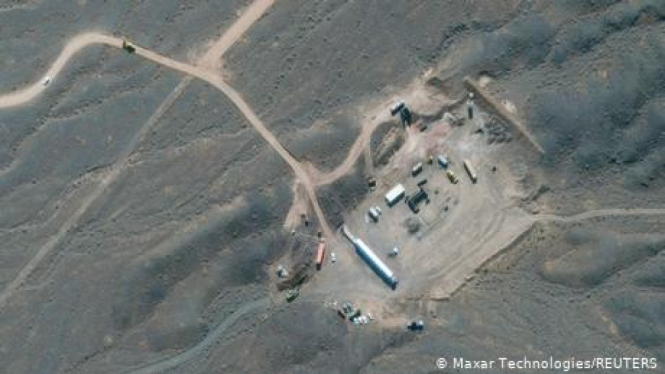 Fasilitas nuklir bawah tanah di Natanz, Iran.