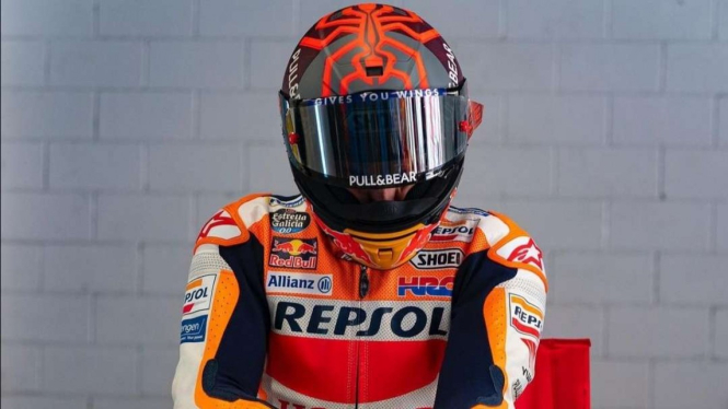 Pembalap Repsol Honda, Marc Marquez. 