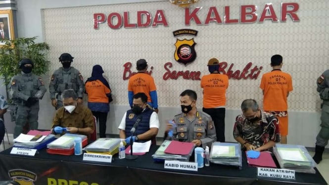 4 Tersangka Mafia Tanah yang Ditangkap Polda Kalimantan Barat