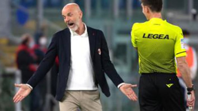 Pelatih AC Milan, Stefano Pioli.