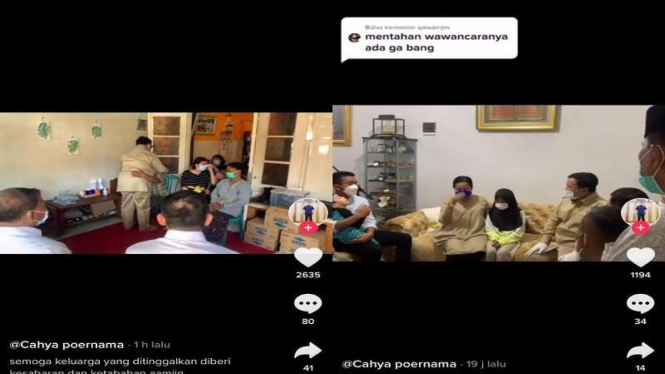 Prabowo datangi rumah korban kapal selam KRI Nanggala 402