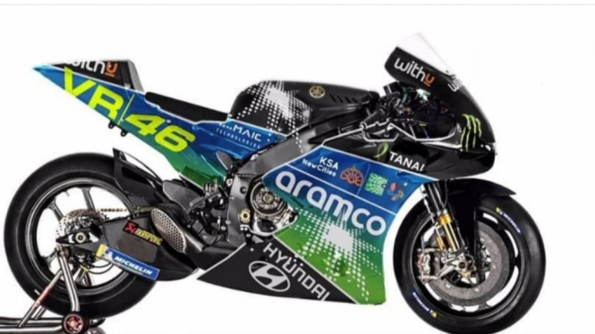 Tampilan Motor tim VR46 untuk MotoGP 2022.