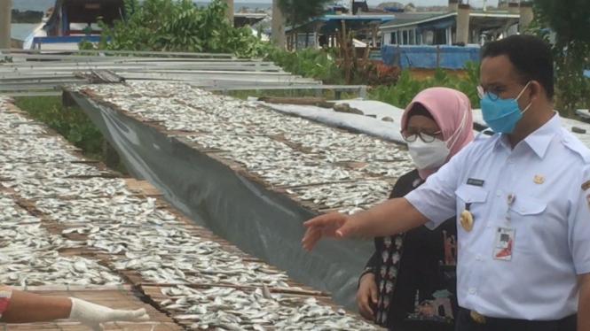 Gubernur DKI Jakarta Anies Baswedan saat berada di Pulau Sabira