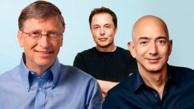 Bill Gates, Elon Musk, dan Jeff Bezos.