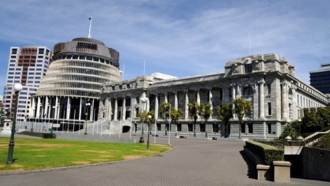 Gedung parlemen Selandia Baru.