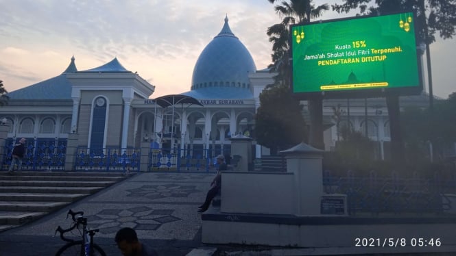 Pengumuman Masjid Al Akbar Surabaya Buka Salat Id Berjamaah