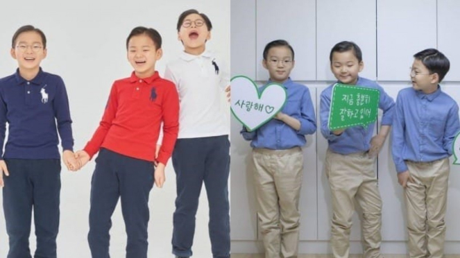 7 Potret Terbaru Kembar Tiga Daehan Minguk Manse yang Beranjak Remaja