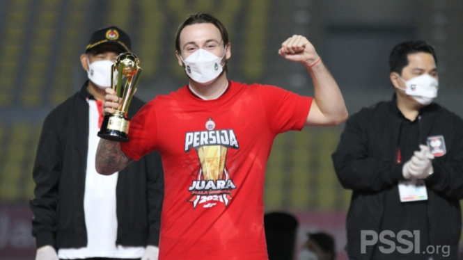 Marc Klok saat membawa Persija Jakarta juara Piala Menpora 2021