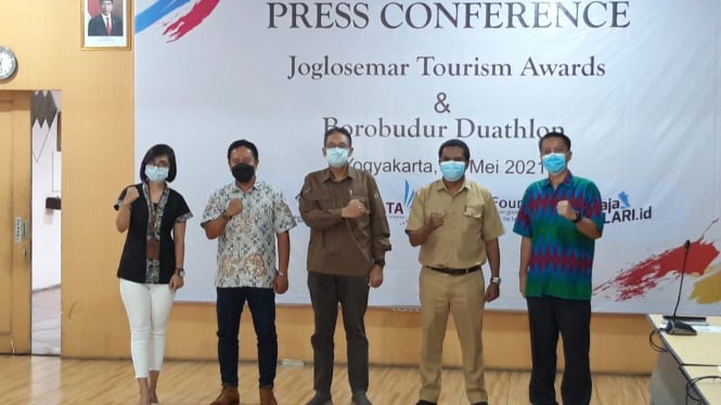 Konferensi pers Borobudur Duathlon