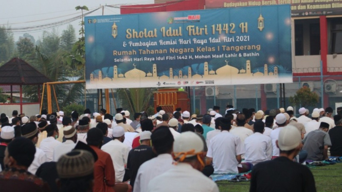  Rutan Klas I Tangerang rayakan Idul Fitri 1442 Hijriah. 