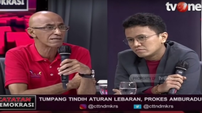 Geisz Chalifah debat dengan politikus PSI Faldo Maldini