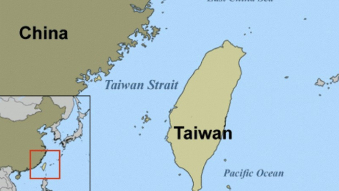 Peta Selat Taiwan.