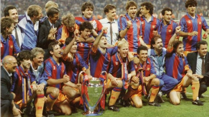 Skuad Barcelona saat menjuarai European Cup (Liga Champions) musim 1991/1992