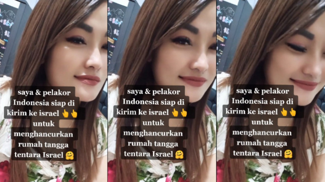 Viral Wanita Cantik dan Pelakor minta ke Israel (TikTok/inggridqueen_)