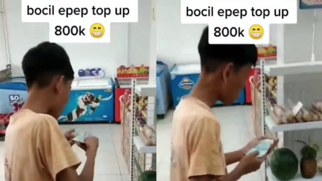 Viral bocah top up game Rp 800 ribu (Instagram/lambe_turah)
