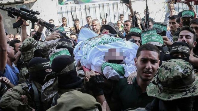 VIVA Militer: Jenazah pejuang Hamas Palestina