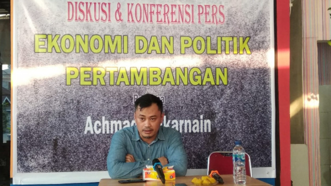 Senior Manager External Relations PT Bumi Resources Mineral (BRM), Achmad Zulkar (Foto/Putra Nasution)